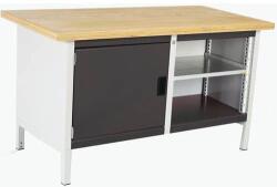 bott Műhelyasztal Bott Cubio Tároló, 84 x 150 x 75 cm, 1 szekrény, nyitott rész polccal, multiplex, szürke-antracit
