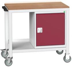 bott Mobil műhelyasztal Bott Verso Weld, 93 x 100 x 60 cm, 1 szekrény, multiplex, szürke-piros