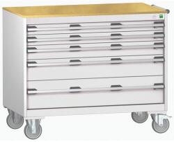 bott Cubio mobil fiókos szekrény, 89 x 105 x 65 cm, 5 fiókos, multiplex, szürke-szürke
