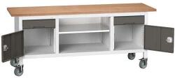 bott Mobil műhelyasztal Bott Verso Storage, 200 x 60 x 83 cm, multiplex, 2 fiók, 1 polc, 2 szekrény, szürke-antracit