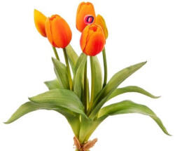 D&D Selyemvirág Gumi Tulipán csokor műanyag 35cm narancs (A2397305)