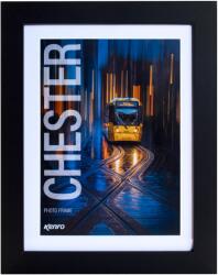 Kenro Chester Black képkeret A4 21x29.7cm paszpartu méret 15x21cm fekete (KE-CH2315B)
