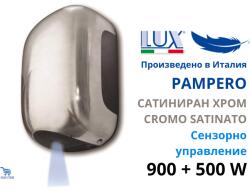 Ideal Lux Lux Italy PAMPERO Cromo Satinato Професионален стенен сешоар за ръце, сатениран хром (PAMPERO-S)