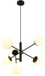 Rábalux RBL72194 Meduza Beltéri lámpa Függeszték matt fekete, fehér E14 6x MAX 20 IP20 (RBL72194)