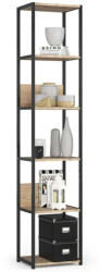 AKORD 40 cm-es Fém Loft Polc - 6 Polcos - Sonoma Tölgy (REGMETCZARSONCL400)