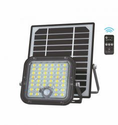 OMU Lighting SOL-LRE-10W szolar LED reflektor 10W 1500lm 4000K mozgaserzekelő + távirányító fekete (SOL-LRE-10W)