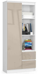 AKORD CLP R11 Irodai Polc - Fehér/Cappuccino - 80 cm (RP0PREGCAPUPOLR11)