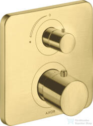 Hansgrohe AXOR Citterio M falsík alatti termosztátos kád/zuhany csaptelep elzárószeleppel, szálcsiszolt sárgaréz hatású 34705950 (34705950)
