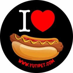 MONTANA DOG Grafikus címke XXS-S2 méretű Yutipet hámokhoz (I love hot dog)