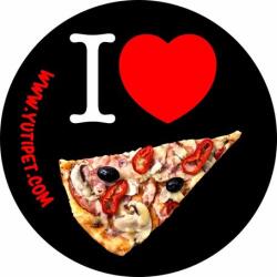 MONTANA DOG Grafikus címke M-XXL méretű Yutipet hámokhoz (I love pizza)