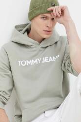 Tommy Hilfiger pamut melegítőfelső zöld, férfi, nyomott mintás, kapucnis - zöld XL - answear - 33 990 Ft