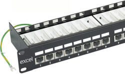 Excel Cat. 6 FTP 24 portos patchpanel, 1U, fekete EXCEL 100-013 (exc_ppCat6FTP_24p)