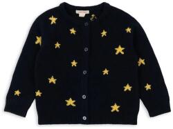 Konges Sløjd gyapjú gyerek kardigán BELOU KNIT CARDIGAN sötétkék, KS101894 - sötétkék 92
