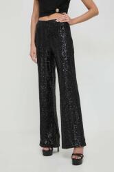 Guess nadrág SEREH női, fekete, magas derekú széles, W4RB02 KBX10 - fekete XS