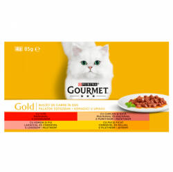 Gourmet 4X85g Falatok Szósz M, Pu+K, L+Cs, Cs+Máj Konzerv