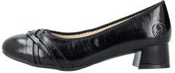 RIEKER Pantofi dama, Rieker, 45068-00-Negru, elegant, piele naturala, cu toc, negru (Marime: 39)