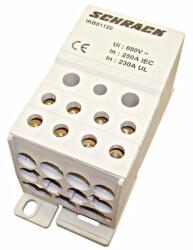 SCHRACK IKB01120 Csatlakozó blokk, 1p. 250A, be 1x120mm, ki 4x10+5x16+2x35mm (IKB01120)