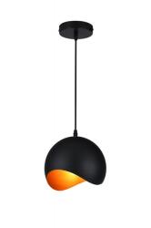 GTV OS-MAV-11-DEC Mennyezeti lámpatest MAVIA, 1853, AC220-240V, 50/60Hz, 1*E27, IP20, átmérő 20CM, egyes, fekete/arany (OS-MAV-11-DEC)
