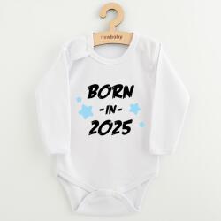 NEW BABY Body pentru copii cu imprimeu New Baby BORN IN 2025 albastru, mărime 80 (9-12l)