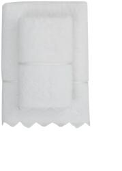 SOFT COTTON FREYA 50 x 100 cm-es csipkés törölköző Vaj szín / Ecru