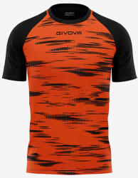 Givova SHIRT PIXEL INTERLOCK dressz narancssárga-fekete L
