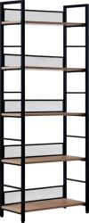 Mobikon Raft metal negru DTD stejar Keler 60x28x154 cm (0000387621) Raft