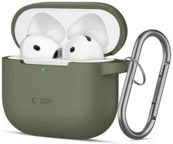 Tech-protect cârlig din silicon Apple AirPods 4 verde măsliniu (5906302370085)