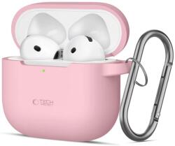Tech-protect cârlig din silicon Apple AirPods 4 dusty pink (5906302370054)