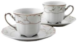 Ćmielów Serviciu cafea portelan, VIVIEN decor ARGINT, 6 persoane, 100 ml - VAC 100 (5907710008973)