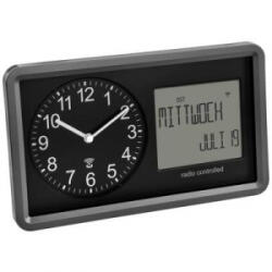 TFA (60.3552. 01) Rádiójel vezérlésű Rádiójel vezérlésű óra 254 mm x 44 mm x 152 mm Fekete