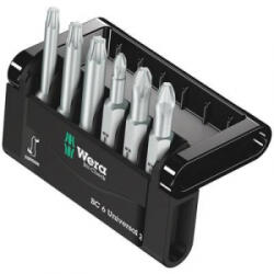 Wera Bit-Check 6 V Universal 1 (05056478001) Bit készlet 6 részes Belső négylap (Robertson) Torziós zóna