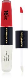 Dermacol 16H Lip Colour ruj rezistent si luciu de buze. culoare 34 Vibrant Red 2x4 ml