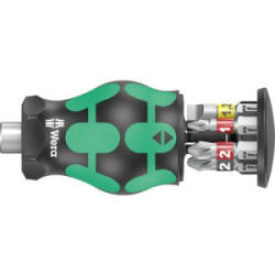 Wera Kraftform Kompakt Stubby Magazin 2 (05008874001) Bit készlet Egyeneshornyú, Kereszthornyú Pozidriv, Kereszthornyú Phillips Bit tartóval