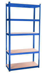 AGA Fém tároló polc 180x90x40 cm 5 polc AGA MR4600-Blue - kék (K15924)