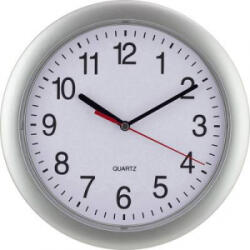 EUROTIME Analóg kvarc falióra, O 25 cm, ezüst (22222) (22222)