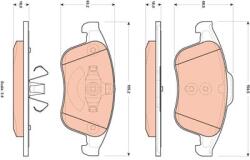 TRW set placute frana, frana disc TRW GDB1896 (GDB1896)