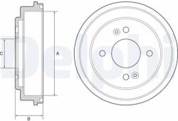 DELPHI Tambur frana DELPHI BF550 (BF550)