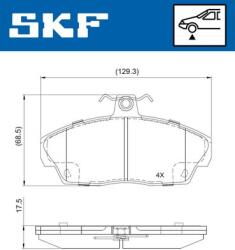 SKF set placute frana, frana disc SKF VKBP80711 (VKBP80711)