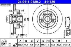 ATE Disc frana ATE 24011101892 (24011101892)