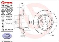 BREMBO Disc frana BREMBO 09A76011 (09A76011)