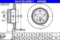 ATE Disc frana ATE 24012002061 (24012002061)