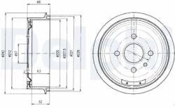 DELPHI Tambur frana DELPHI BF102 (BF102)