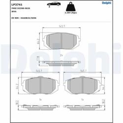 DELPHI set placute frana, frana disc DELPHI LP3741 (LP3741)