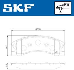 SKF set placute frana, frana disc SKF VKBP81081A (VKBP81081A)