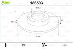 VALEO Disc frana VALEO 186593 (186593)