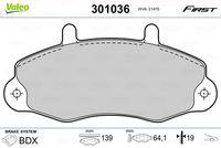 VALEO set placute frana, frana disc VALEO 301036 (301036)