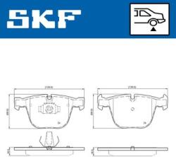 SKF set placute frana, frana disc SKF VKBP90696 (VKBP90696)