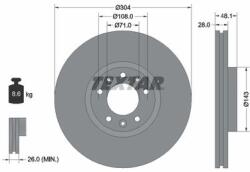 TEXTAR Disc frana TEXTAR 92232305 (92232305)