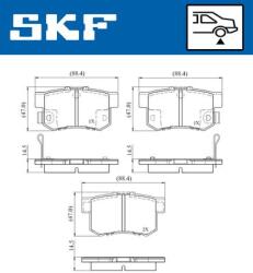 SKF set placute frana, frana disc SKF VKBP90867A (VKBP90867A)