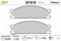 VALEO set placute frana, frana disc VALEO 301618 (301618)